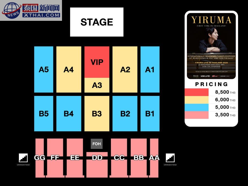 Yiruma 2025 曼谷演唱会海报