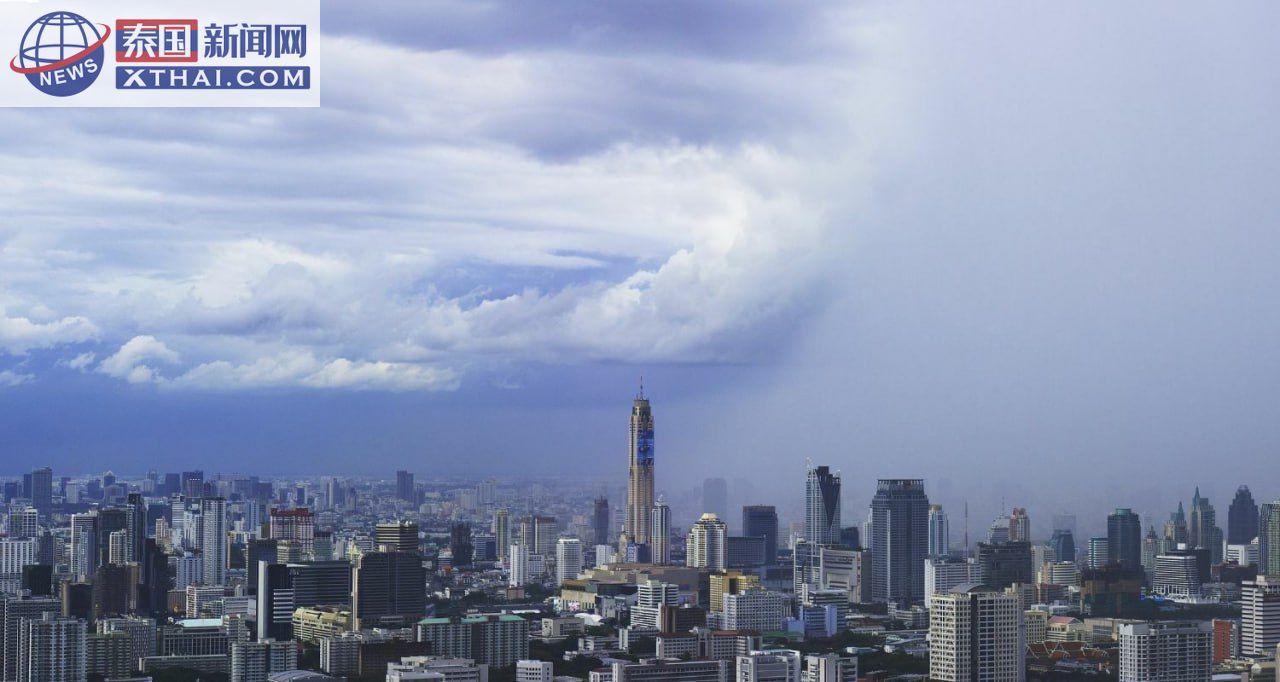 泰国雨季的暴雨场景